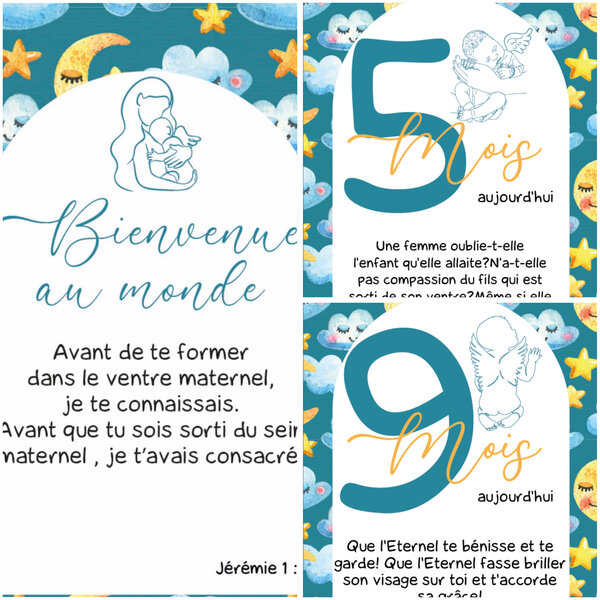Cartes étapes bébé