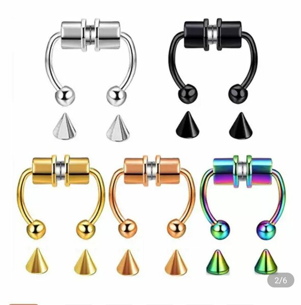 Fake nose and belly ring