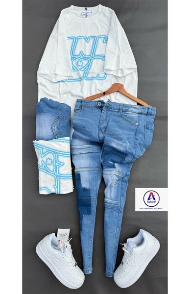 Ensemble tendance jean et t-shirt