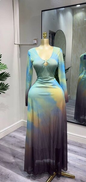 Robe Maxi Élégante Tie-Dye