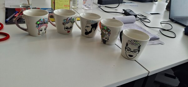 Tasses à café artistiques