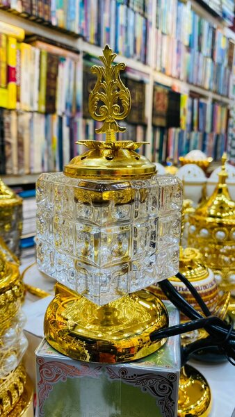 Encensoir en cristal doré