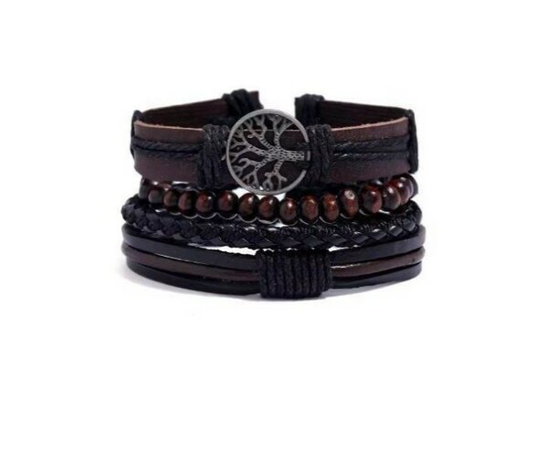 Bracelets en cuir multicouches