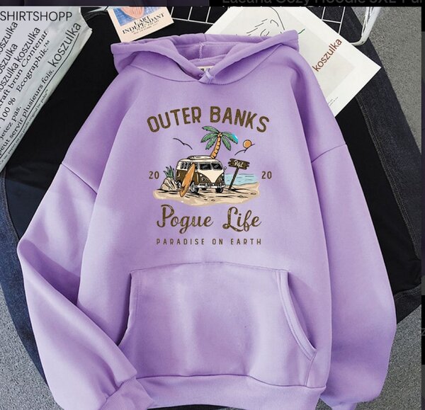 Sweat à capuche violet pop culture