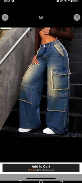 Jeans larges créatifs femmes