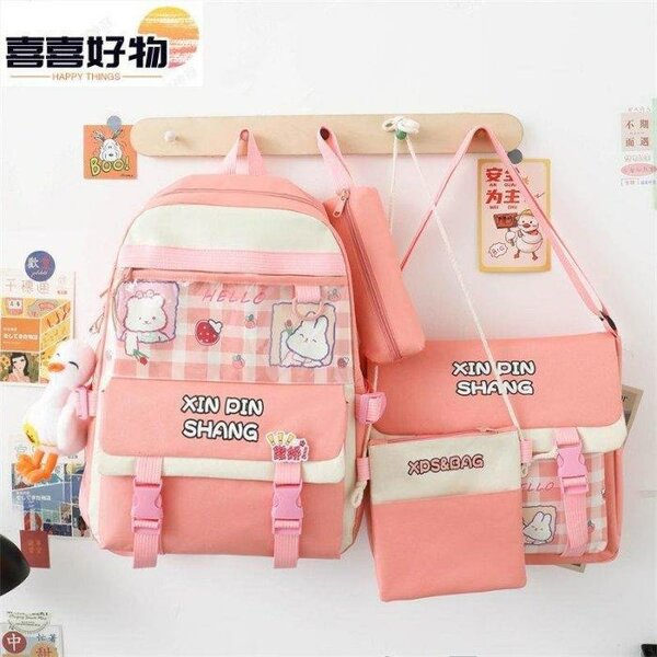 4 Pcs Backpack  School Bag Set