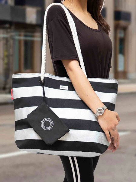 Shimmery Black Stripes