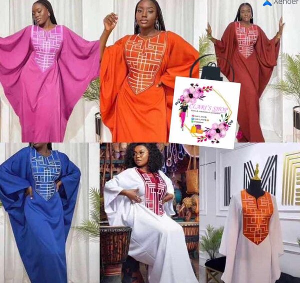 Boubou broder en soie