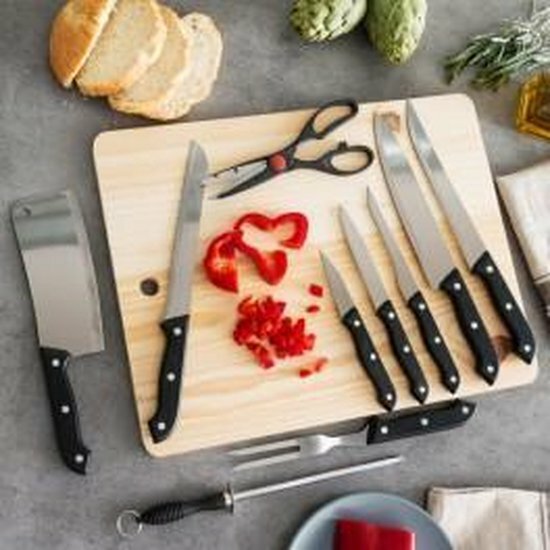 Chopping board with knives set