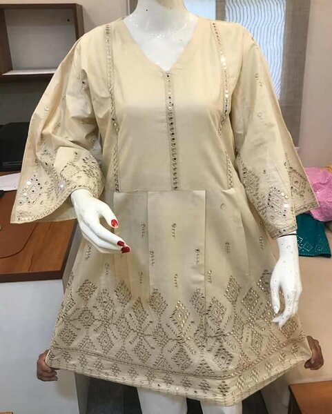 Ladies 1pc stitched Embroidery kurti