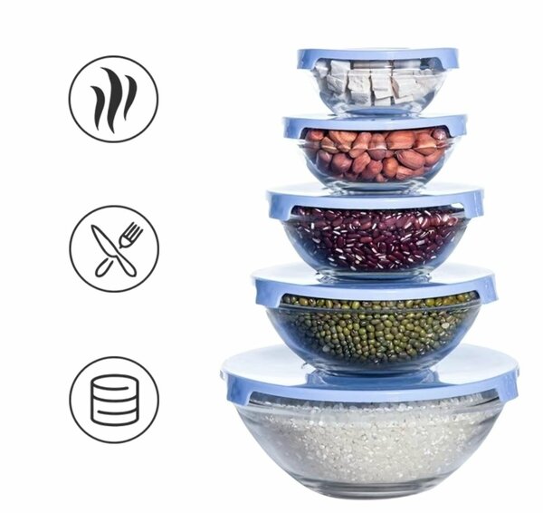 5 Bol en verre transparent