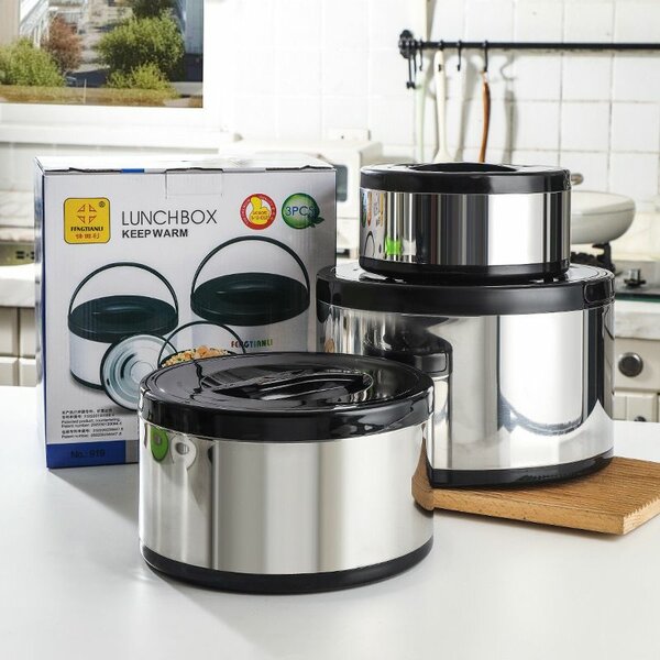 3set Insulated Food Warmer (3-8L)