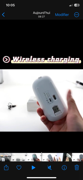 Souris sans fil rechargeable