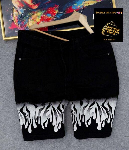 Shorts en jean noir stylé