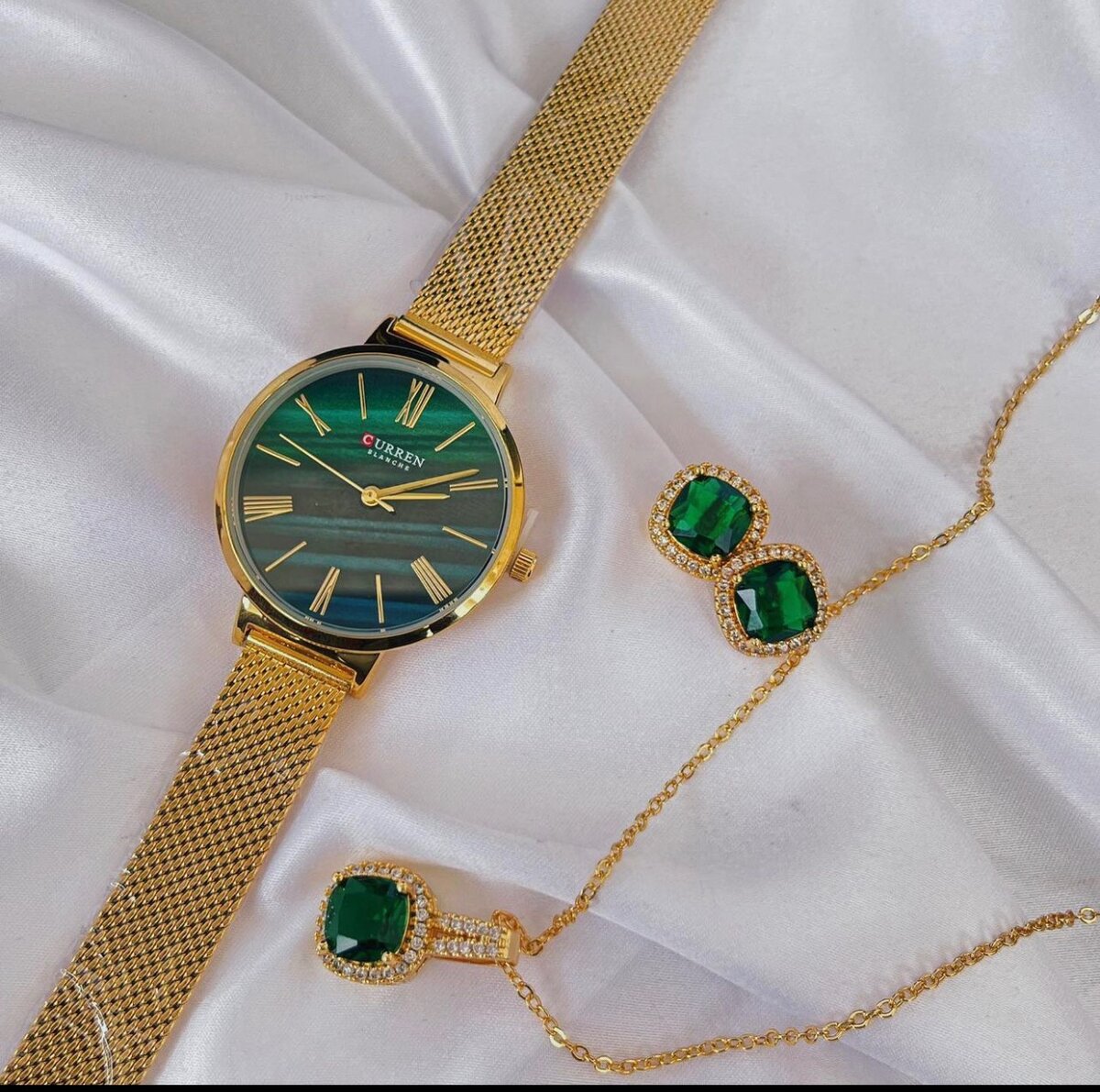 Ladies watch with necklace and earrings, Mach watch,watch