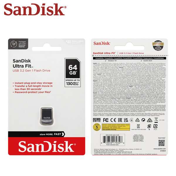 SanDisk Ultra Fit 64GB USB 3.2