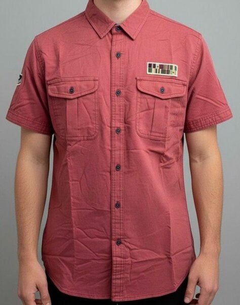 Chemise homme casual rouge