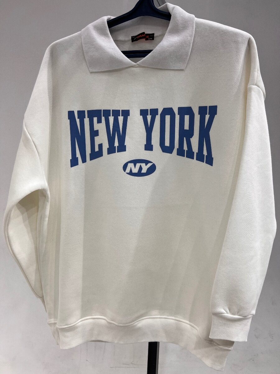 Свитшот с воротником на флисе