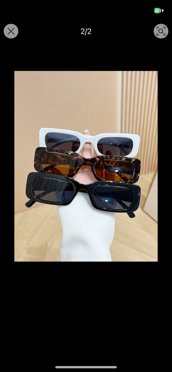 Lunettes de soleil rectangulaires