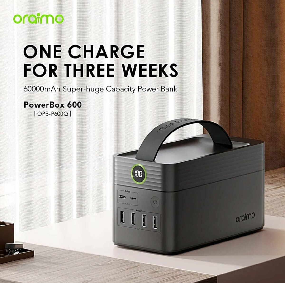 Powerbank Oraimo 60000mAh