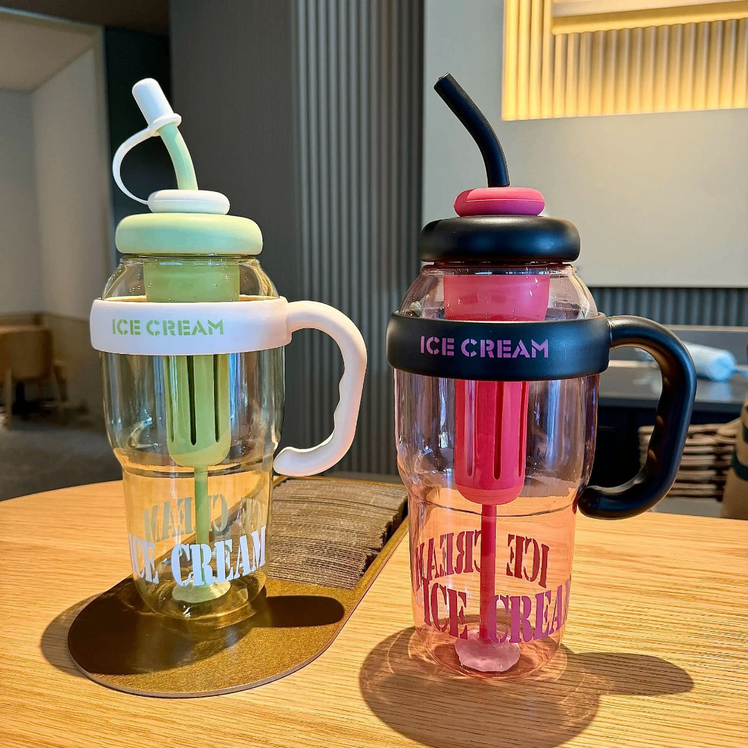 Tasses XL avec Paille Amovible