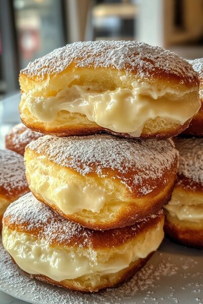 Beignets à la crème onctueuse