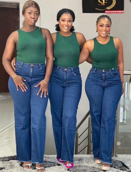 Jean évasé taille haute femmes