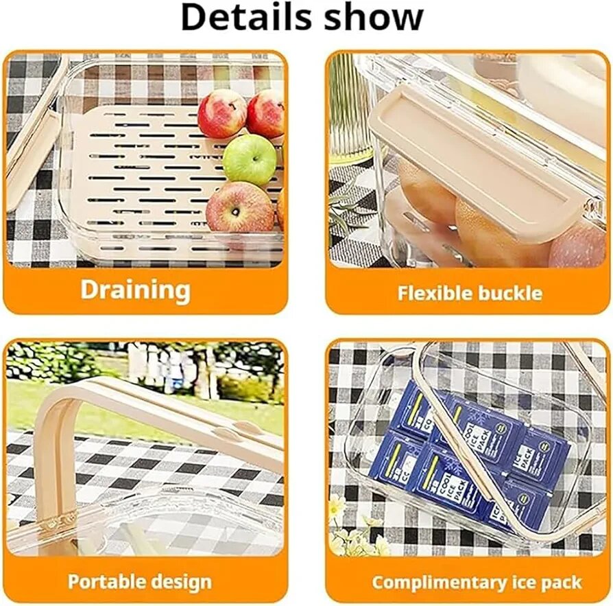 Picnic and fridge atorage bowls