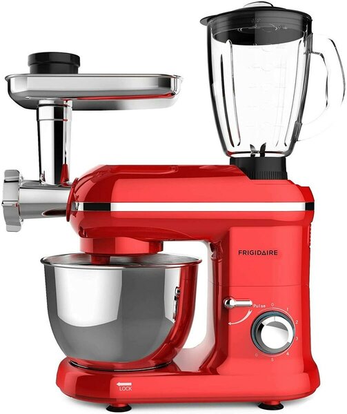Fridigaire stand mixer with blender and meat grinder