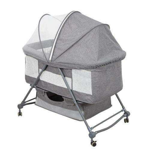 Berceau Bébé Pliable Gris