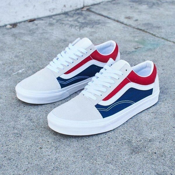 Sneakers en toile tricolore