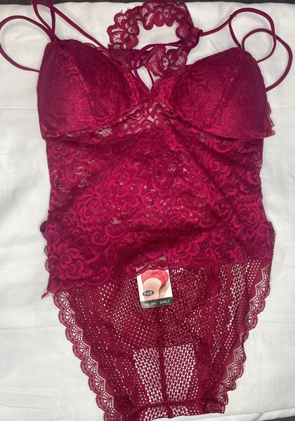 Complet dentelle rouge sexy