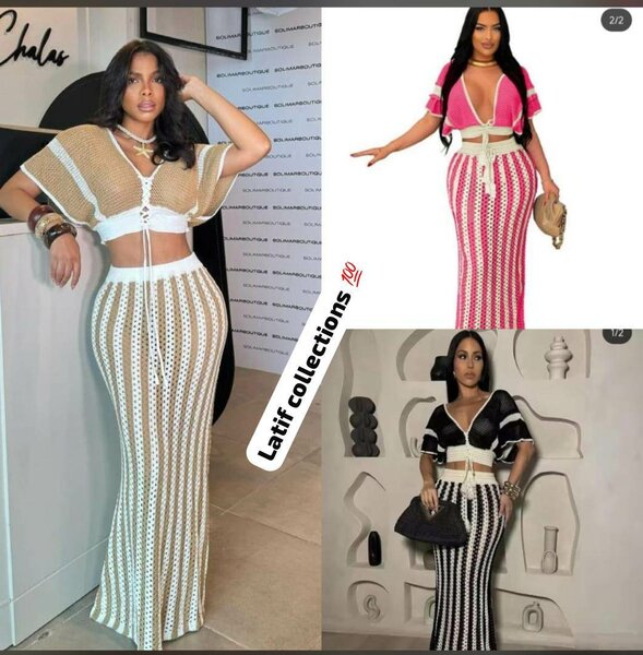 Robe Longue Crochet Élégante