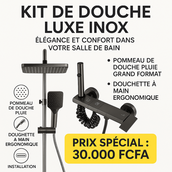 Kit de Douche Luxe Inox
