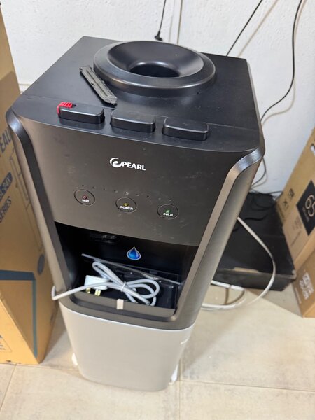 Pearl 3taps water dispenser with fridge,Hot,cold and warm