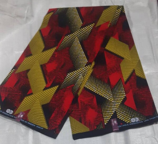 Original Cotton Wax Chitenge Fabric with 6 Yard Print