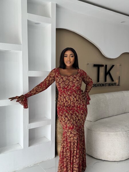 Robe longue élégante imprimée