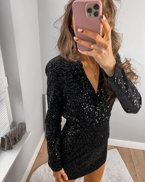 Платье с пайетками Zara