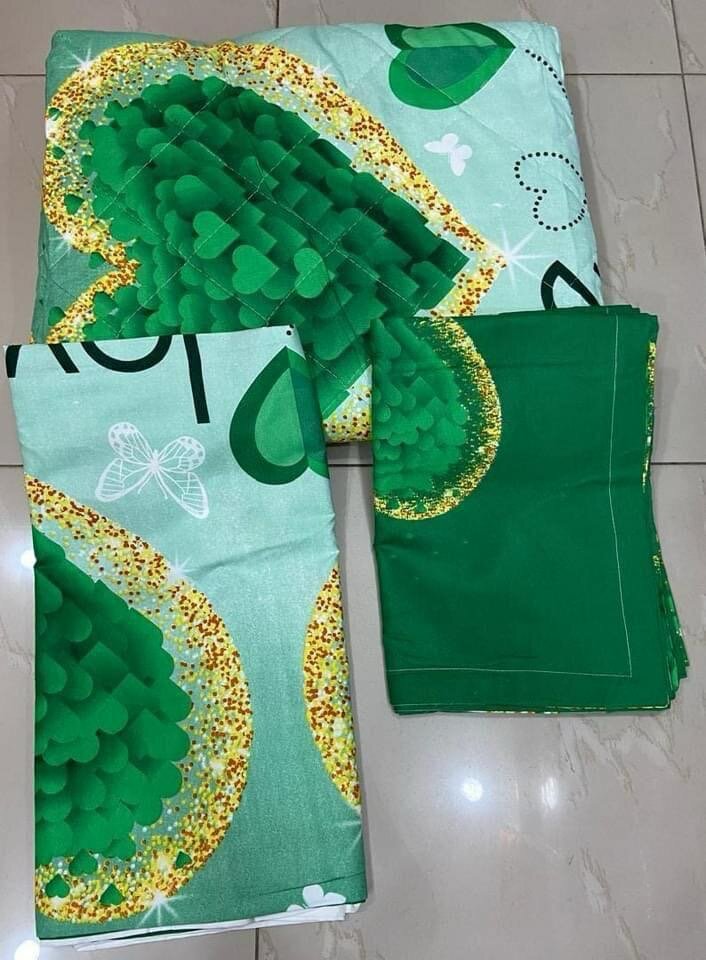 Beddings (1 Bedsheet, 4 Pillowcases and 1 Comforter)