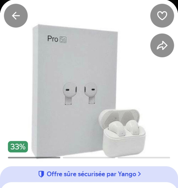 Écouteurs Sans Fil Bluetooth 5S