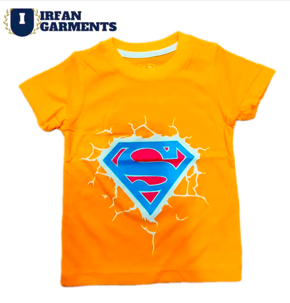 Summer Cotton Jersey Printed Round Neck T-shirt For Boys And Girls 