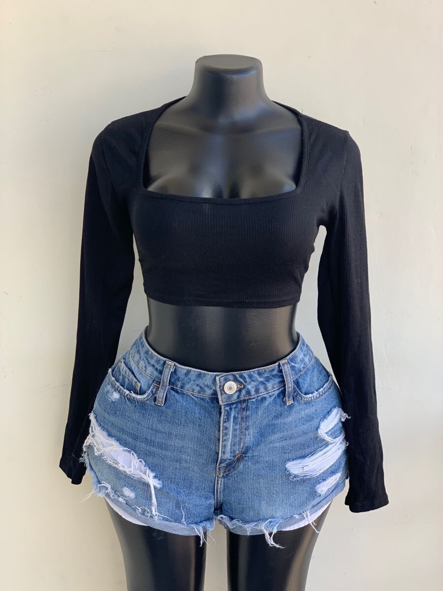 Top court à manches longues