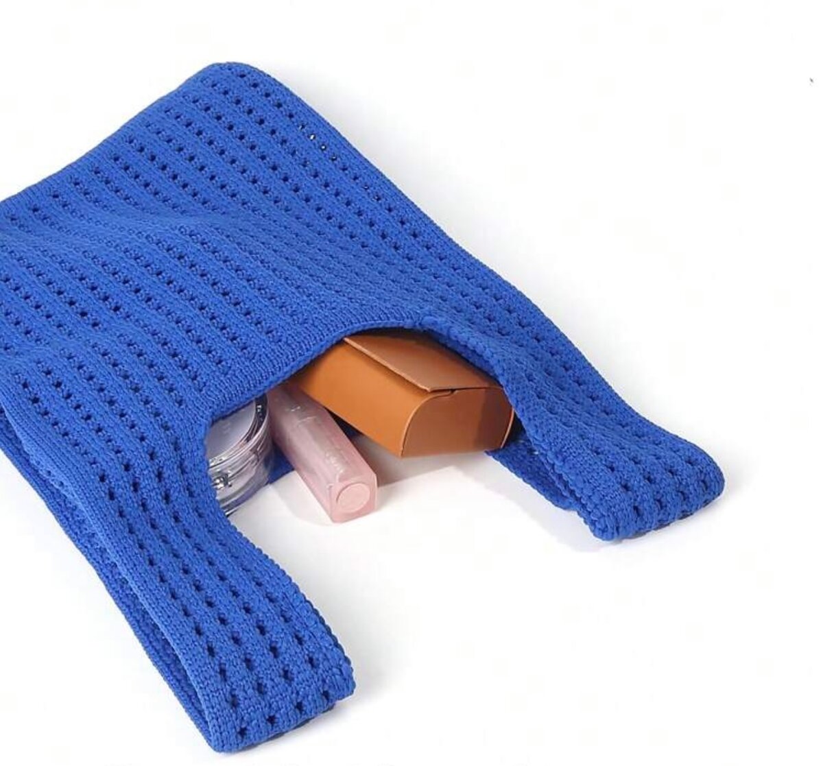 Sac à main en crochet bleu