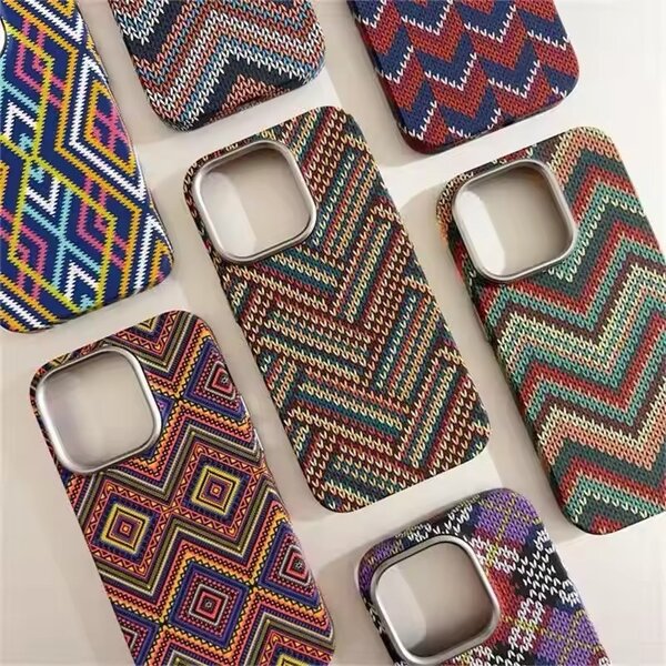 Kevlar Patterned Magnetic Phone Case,Magsafe Shockproof