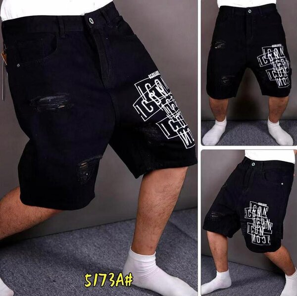 Shorts en jean noir homme