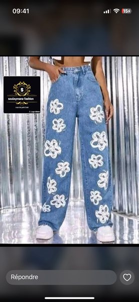 Jeans larges mode femme