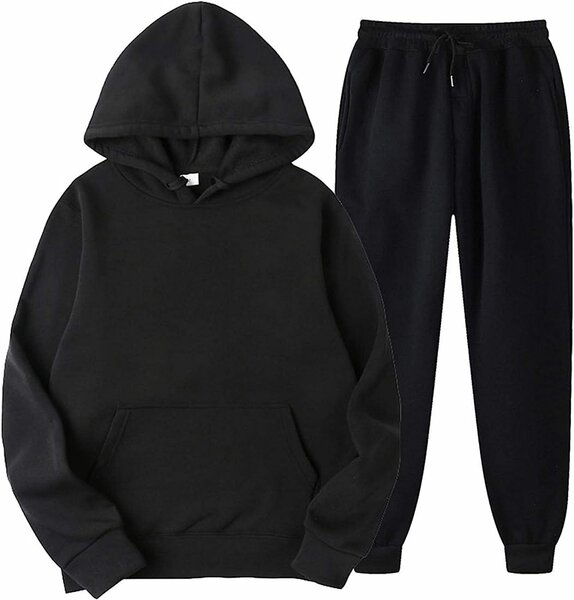 Men's sports two-piece, black