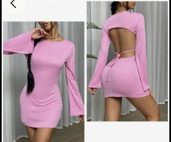 Robe manches longues ouverte