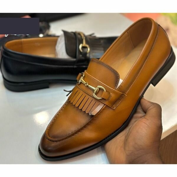 Formal Leather Classic Men Slip-On Loafer Brown Shoe