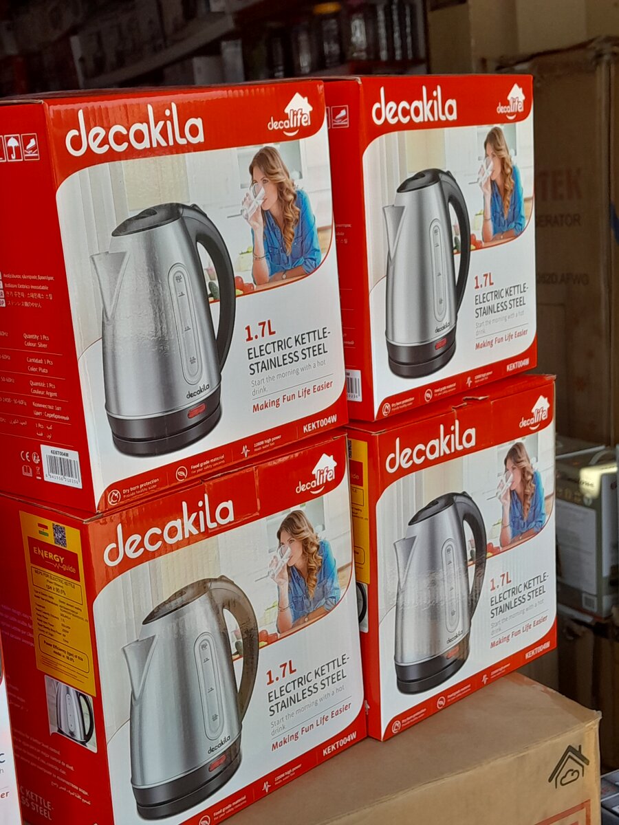 Decakila durable electric kettle (stainless)